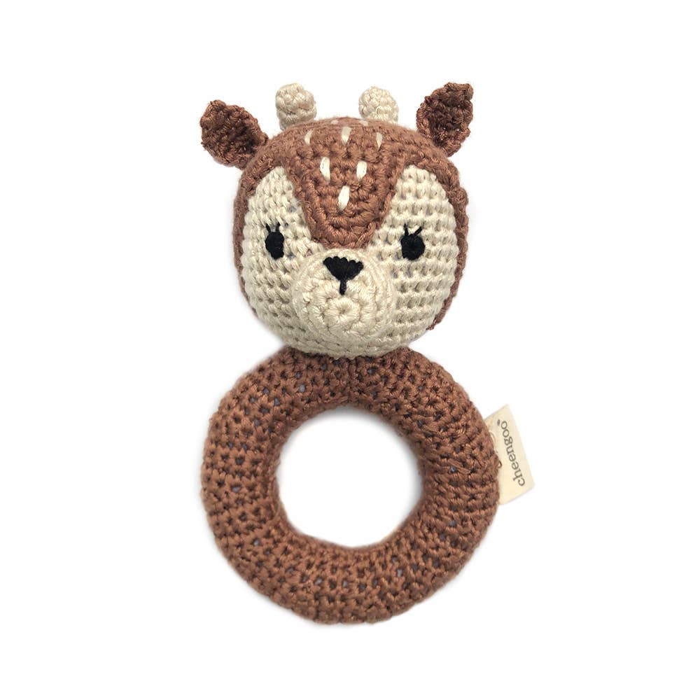 Fawn Ring Hand Crocheted Rattle - Magnolia BabyRattle