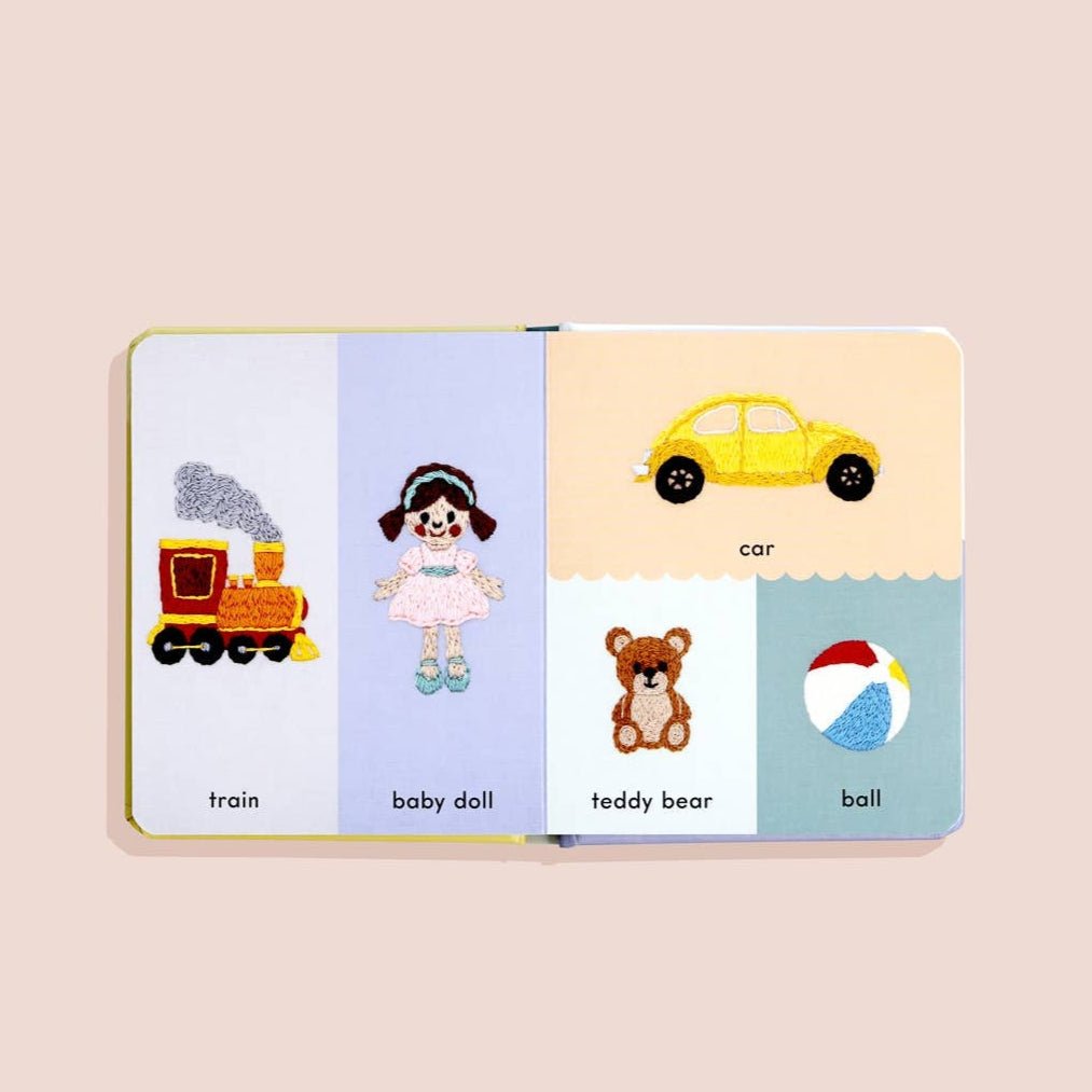 First Words with Cute Embroidered Friends - Magnolia BabyBook