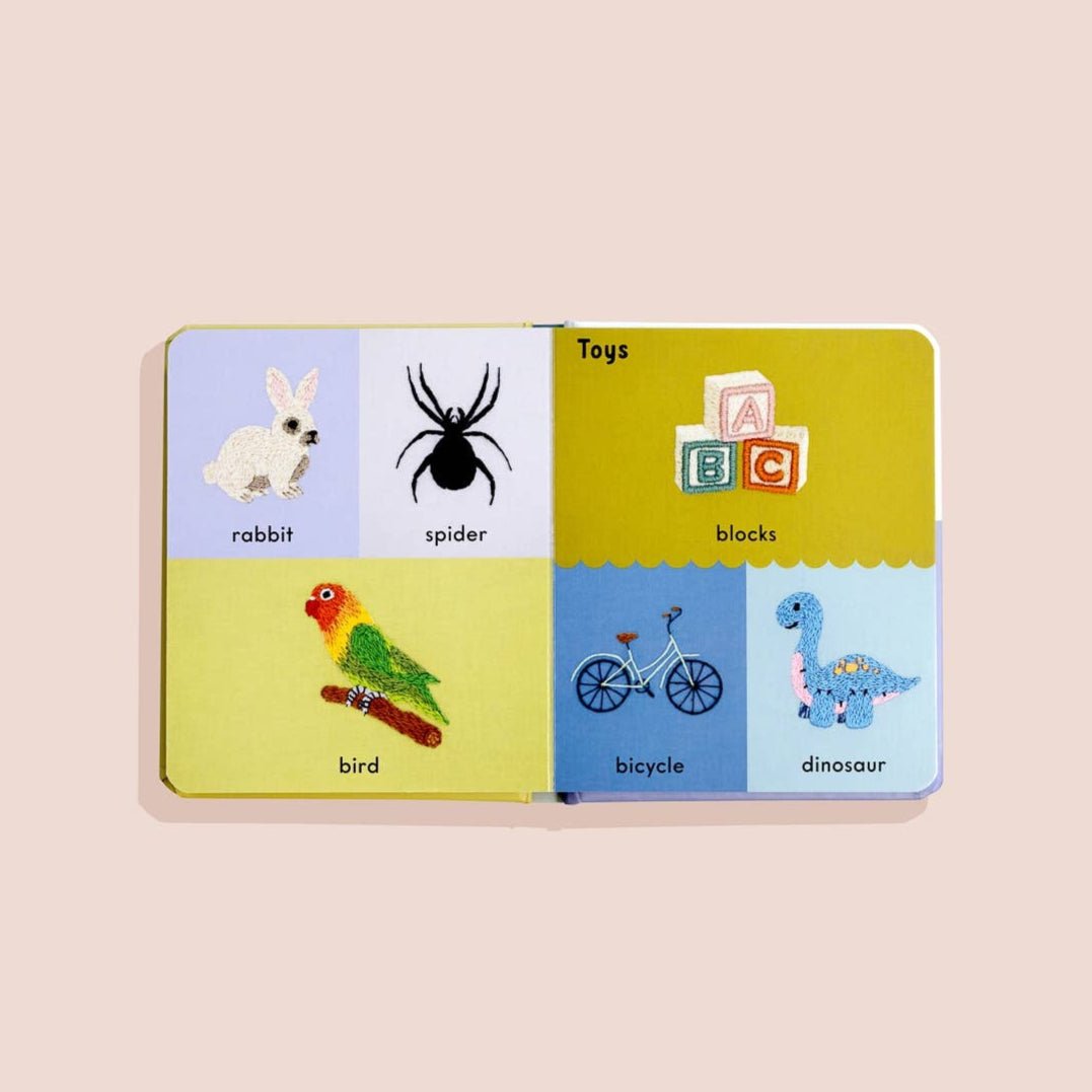 First Words with Cute Embroidered Friends - Magnolia BabyBook