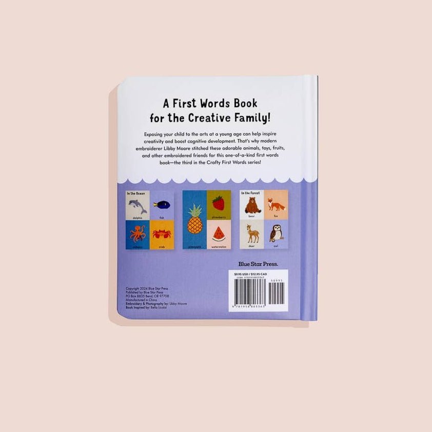 First Words with Cute Embroidered Friends - Magnolia BabyBook