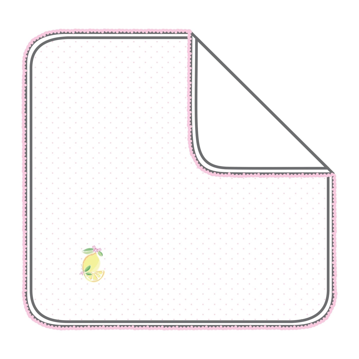 Fresh Lemons Embroidered Receiving Blanket - Magnolia BabyReceiving Blanket