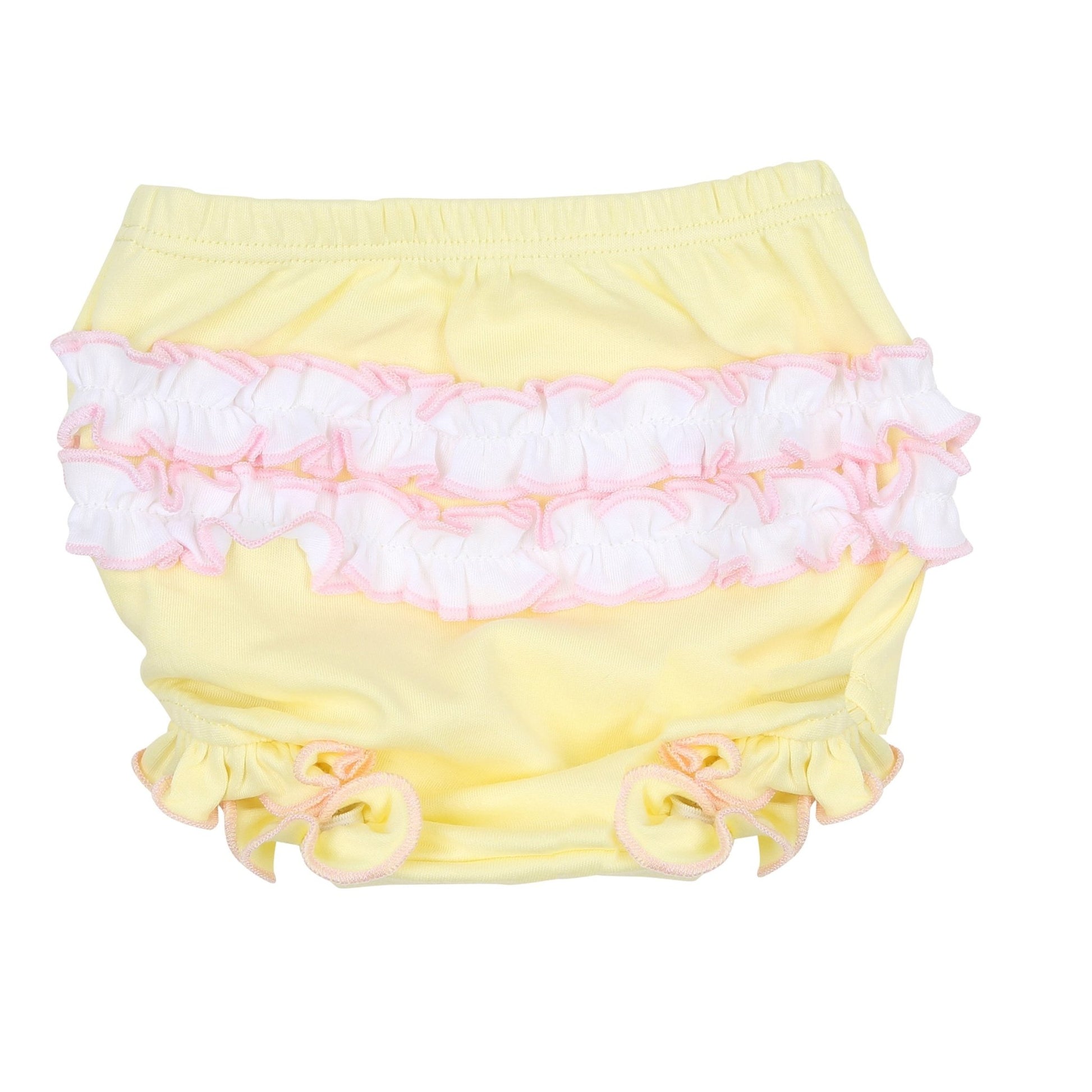 Fresh Lemons Embroidered Ruffle Diaper Cover Set - Magnolia BabyDiaper Cover