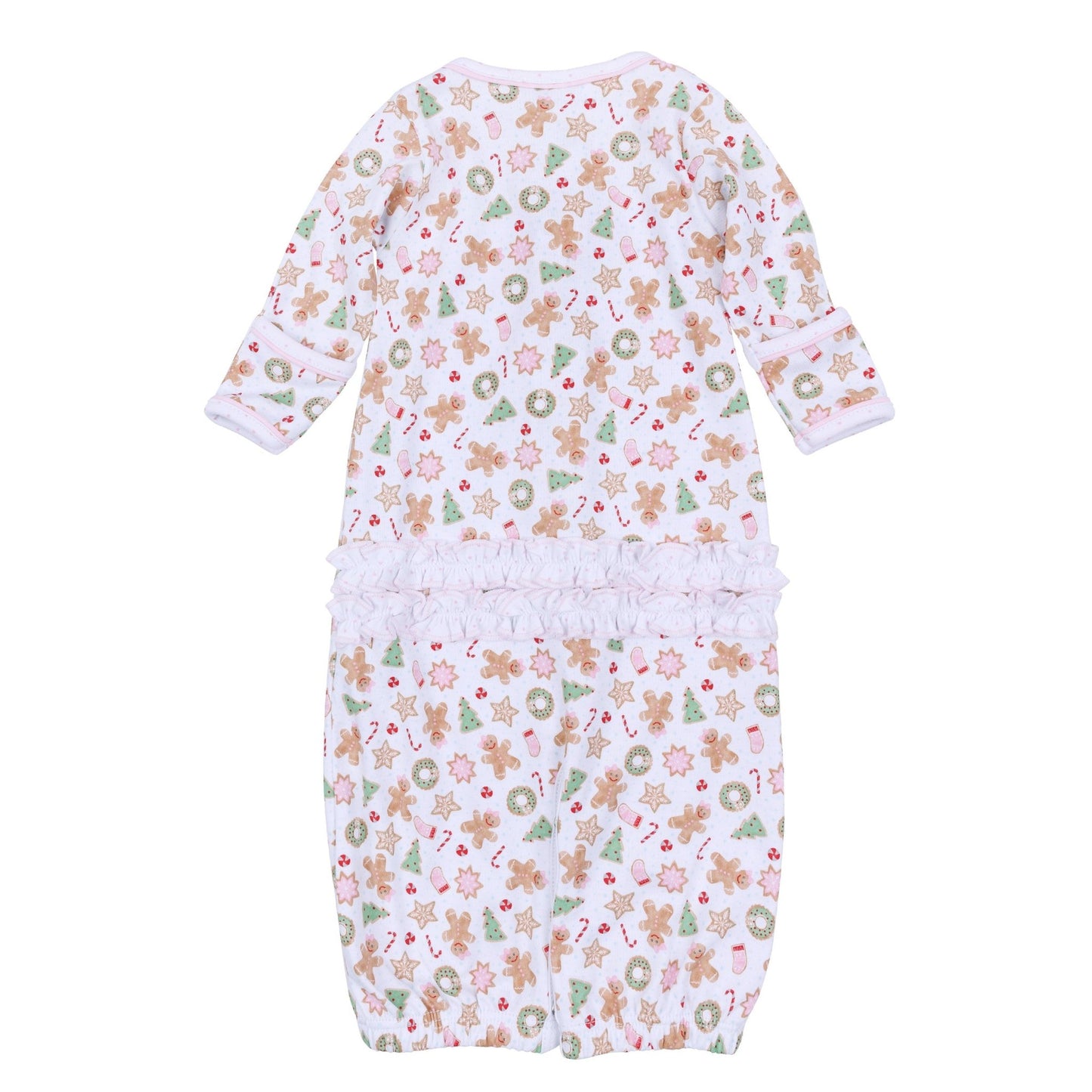 Frosted Wonderland Print Ruffle Converter - Pink - Magnolia BabyConverter Gown