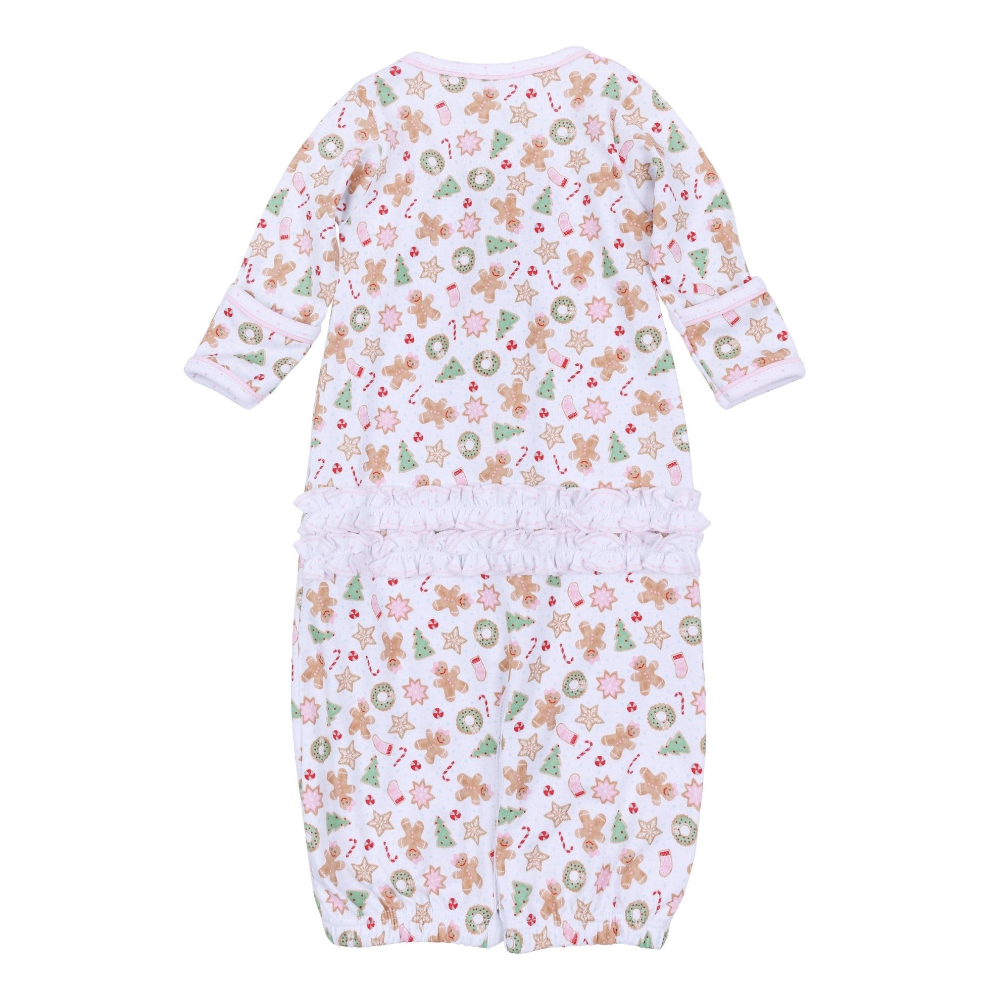 Frosted Wonderland Print Ruffle Converter - Pink - Magnolia BabyConverter Gown