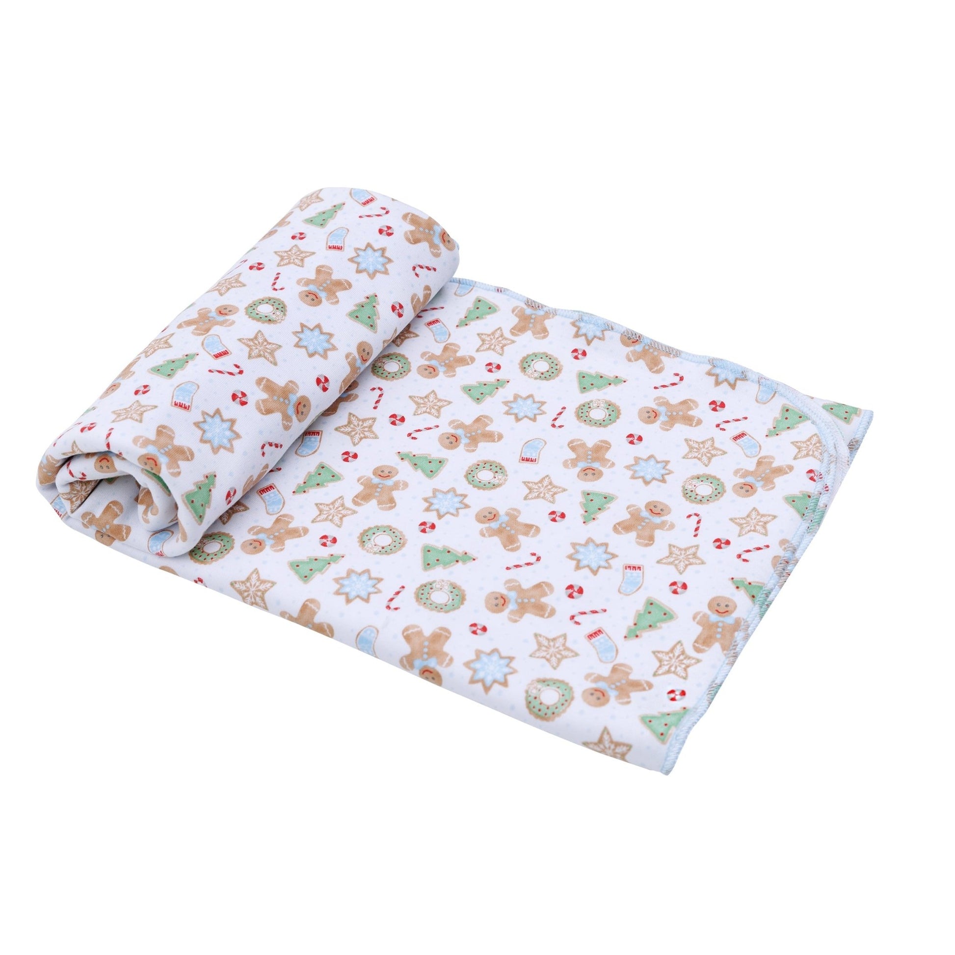 Frosted Wonderland Print Swaddle Blanket - Light Blue - Magnolia BabySwaddle Blanket