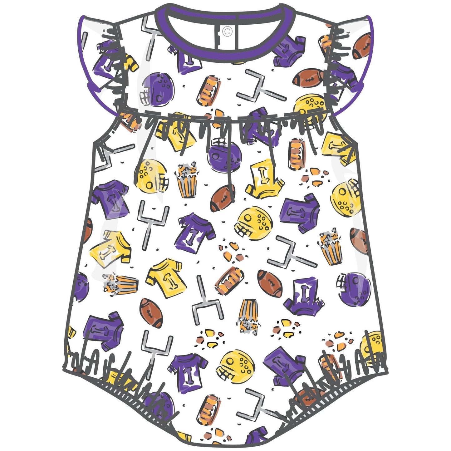 Future Draft Picks Flutters Bubble - Purple Gold - Magnolia BabyBubble