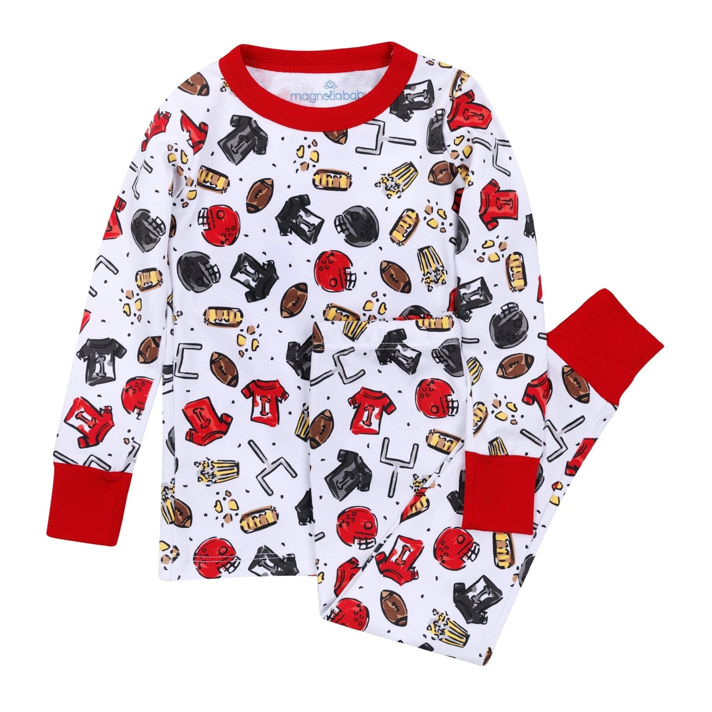 Future Draft Picks Long Pajamas - Red Black - Magnolia BabyLong Pajamas