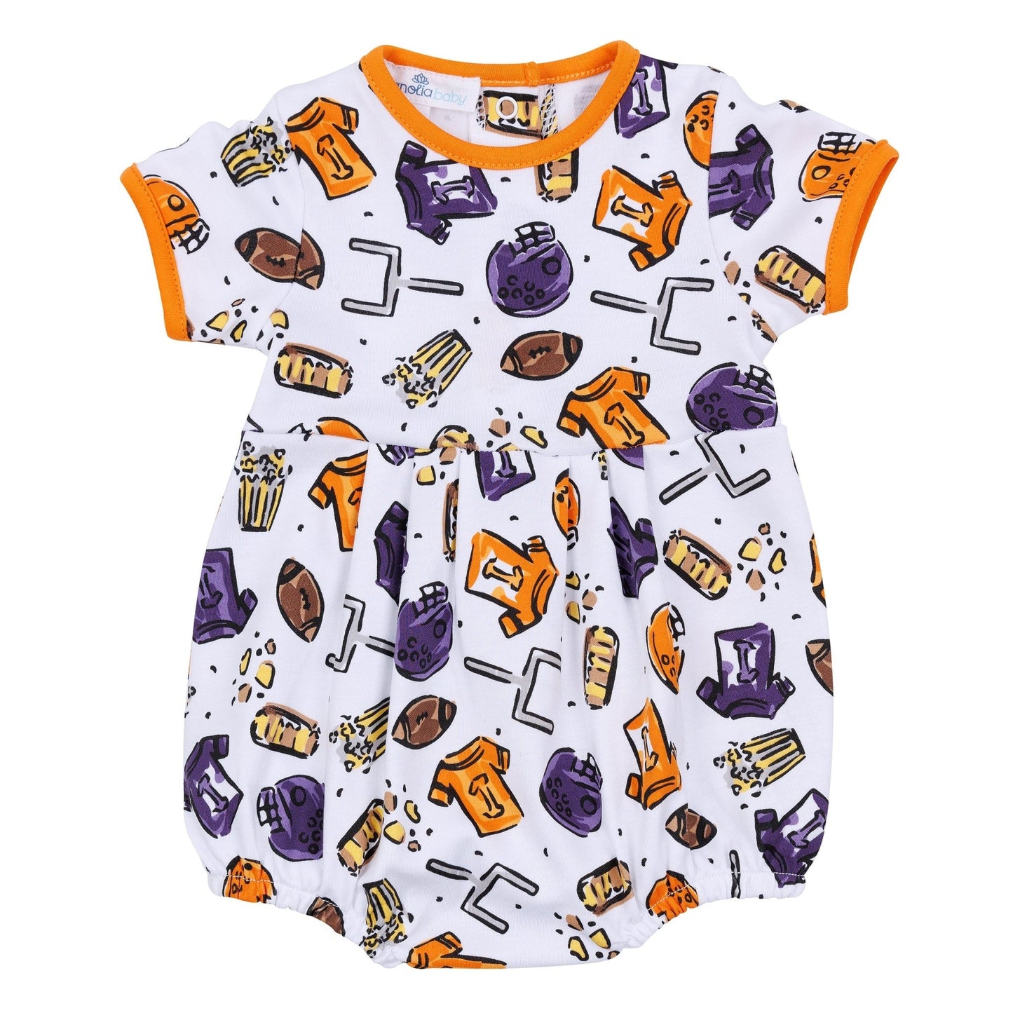 Future Draft Picks Short Sleeve Bubble - Orange Purple - Magnolia BabyBubble