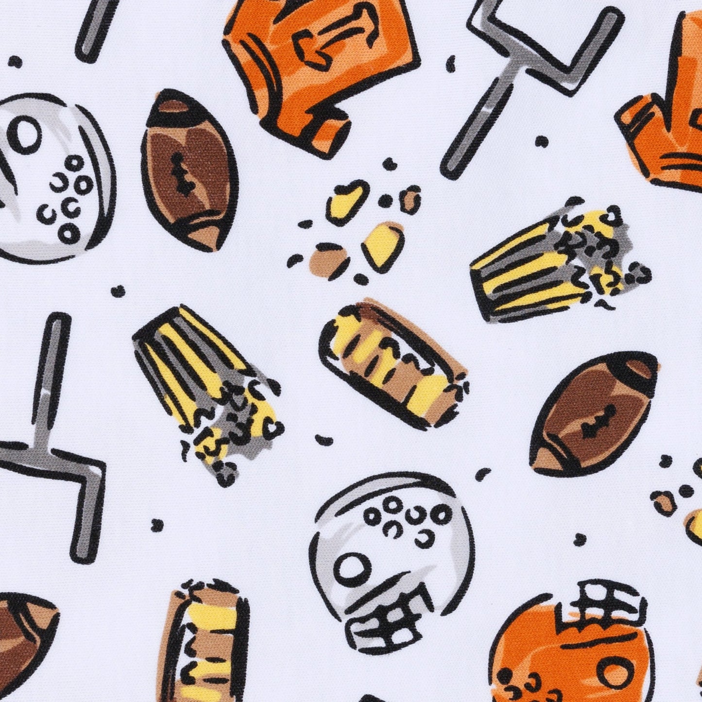 Future Draft Picks Zip Footie - Orange White - Magnolia BabyFootie