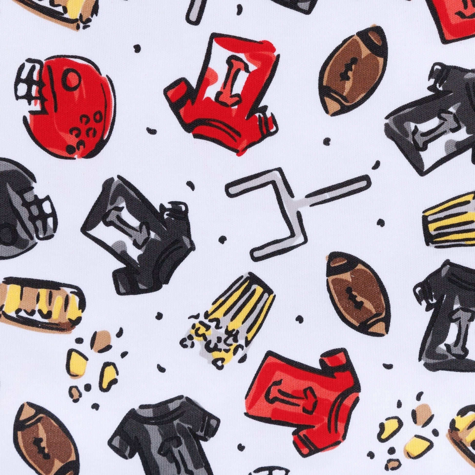 Future Draft Picks Zip Footie - Red Black - Magnolia BabyFootie