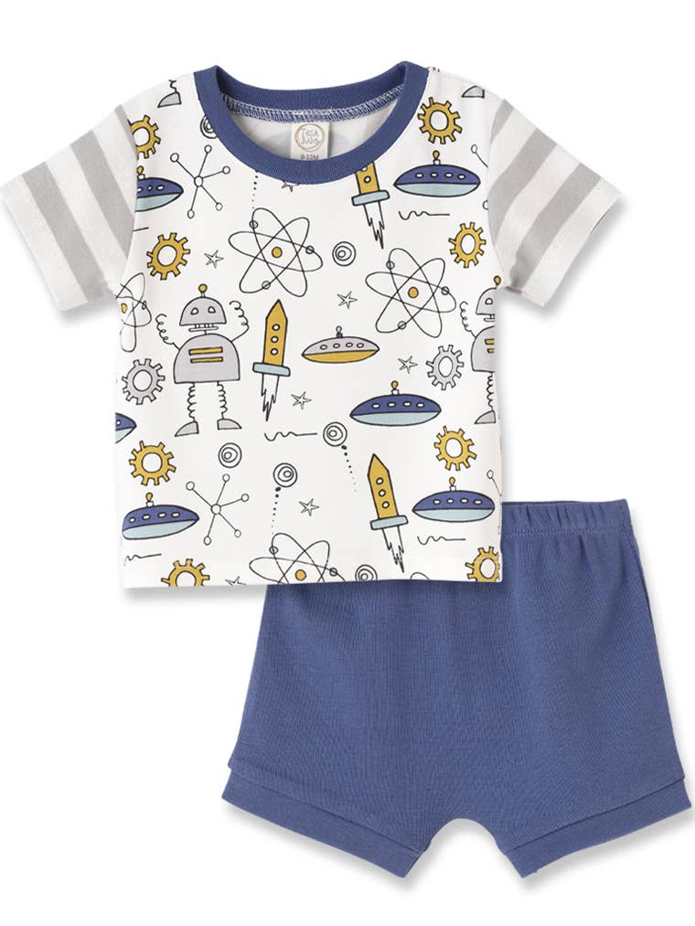 Galaxy Quest Tee + Shorts Set - Magnolia BabyShort Set