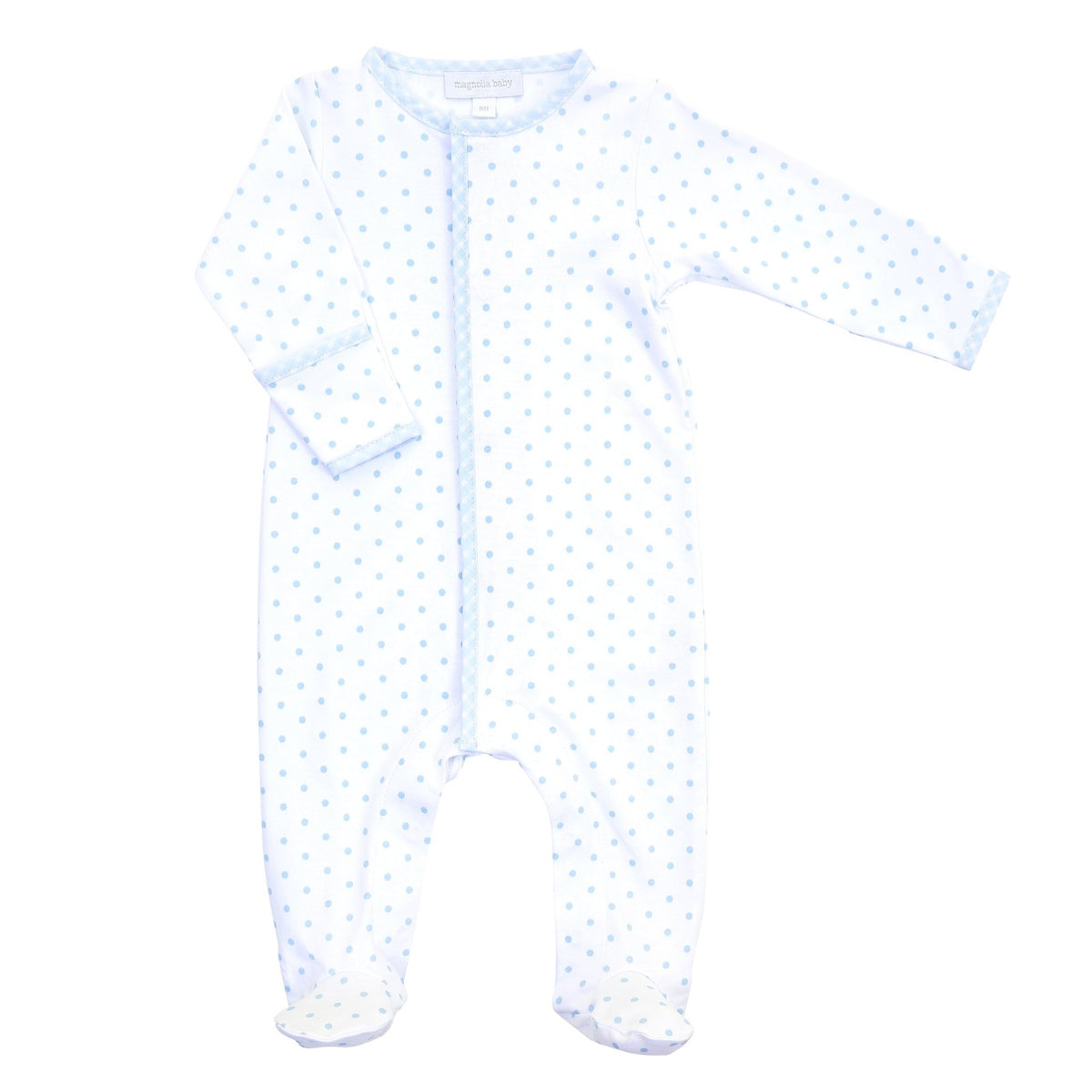 Blue Gingham Footie main image 0