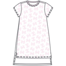  Gingham Bows Women's Night Short Sleeve Shirt - Magnolia BabyNight Shirt