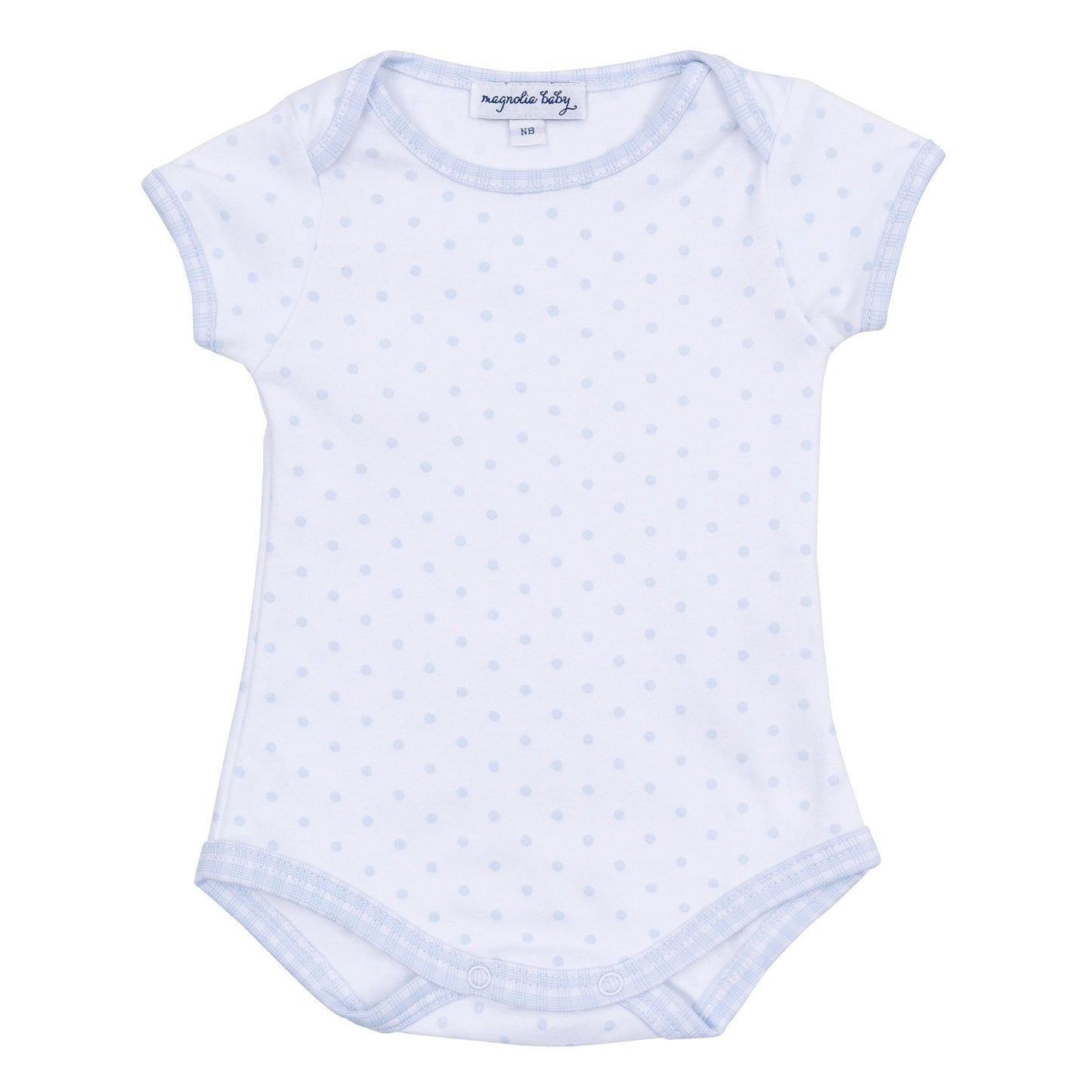 Gingham Dots Bodysuit in Light Blue - Magnolia BabyBodysuit