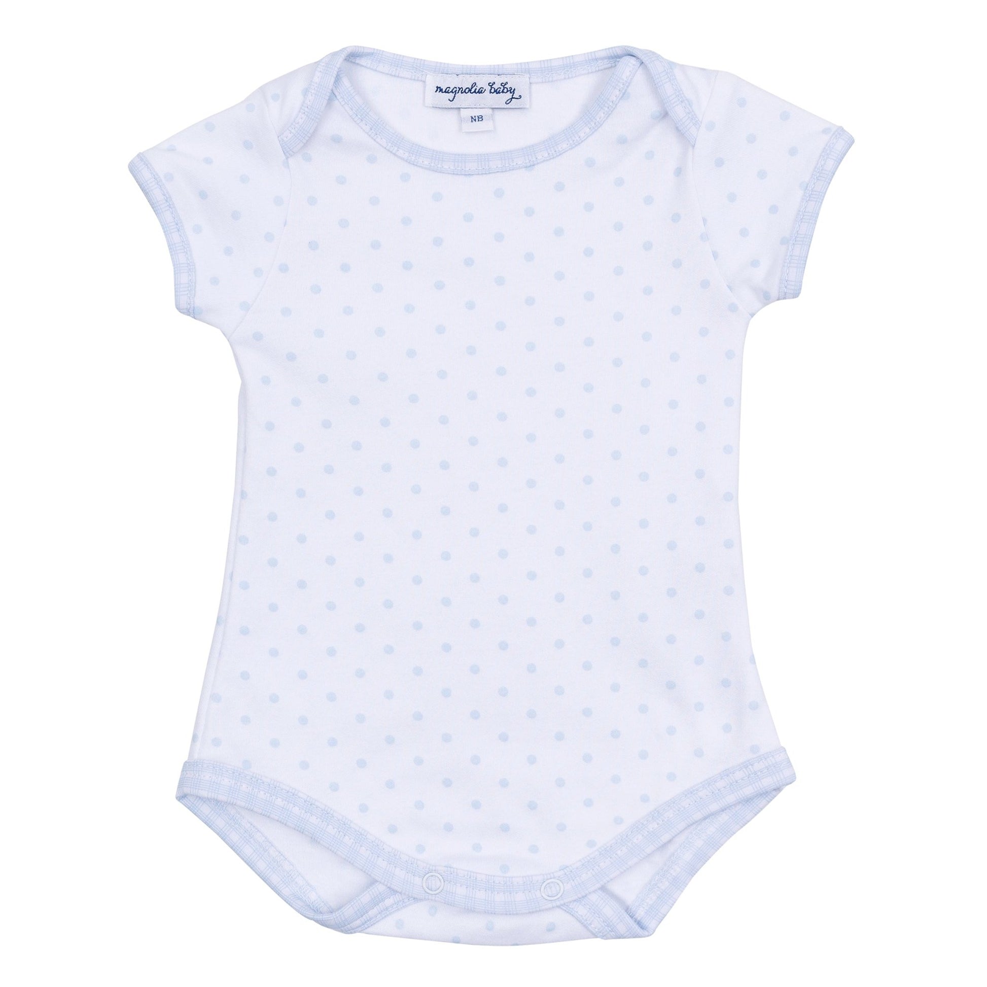 Gingham Dots Bodysuit in Light Blue - Magnolia BabyBodysuit