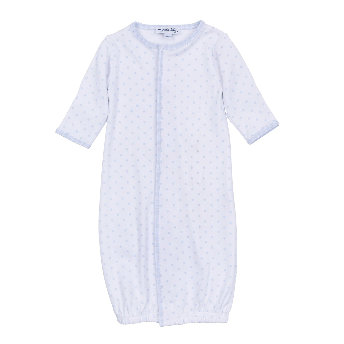 Gingham Dots Converter in Light Blue - Magnolia BabyConverter Gown