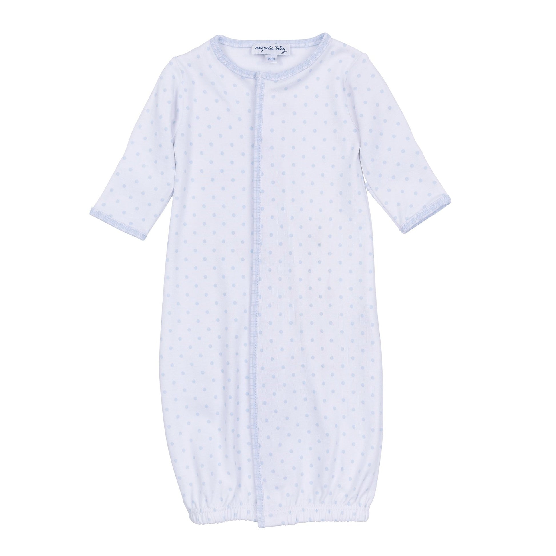 Gingham Dots Converter in Light Blue - Magnolia BabyConverter Gown