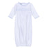 Gingham Dots Smocked Gown in Light Blue - Magnolia BabyGown