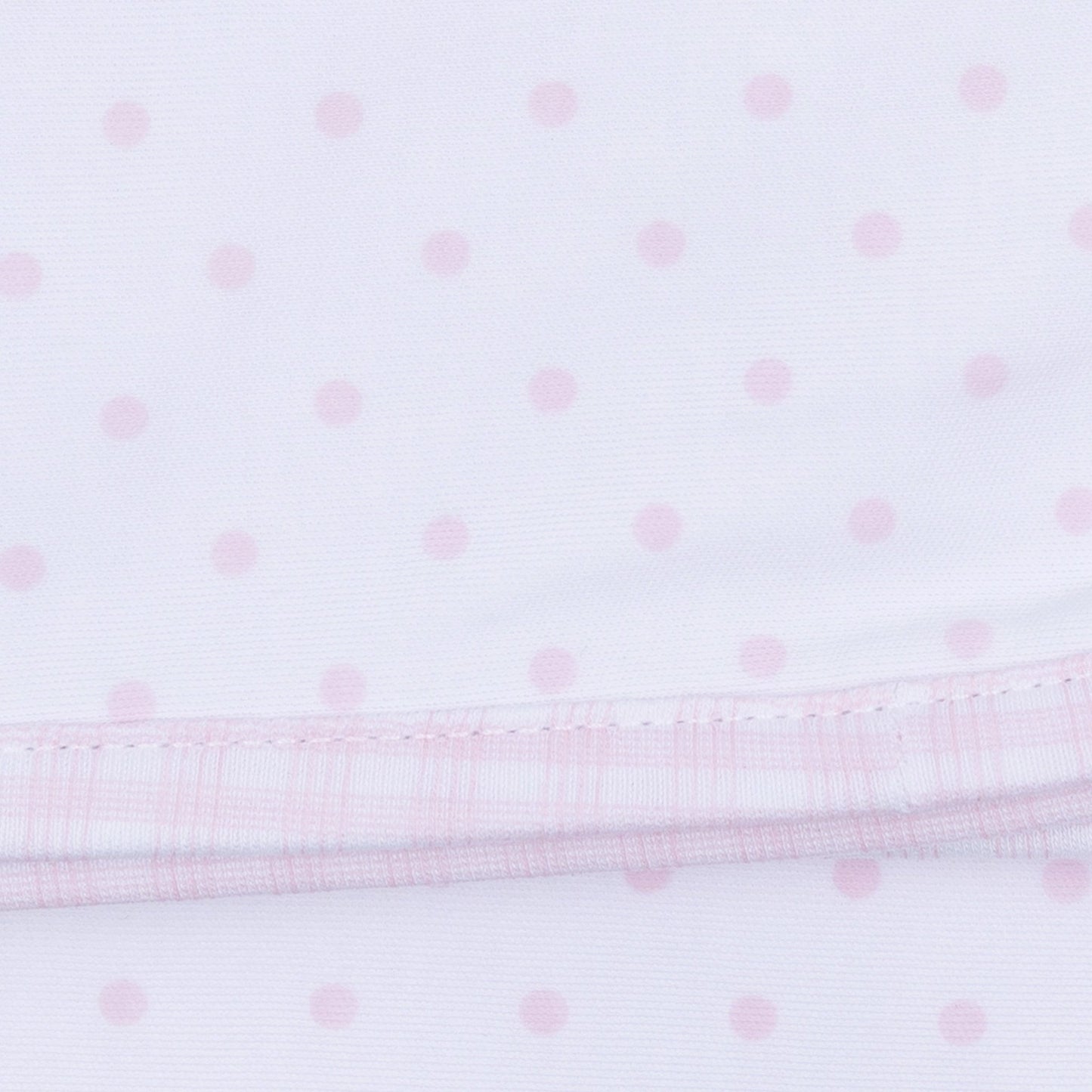 Gingham Dots Zip Footie in Pink - Magnolia BabyFootie