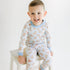Golden Pup Long Pajamas - Light Blue - Magnolia BabyLong Pajamas