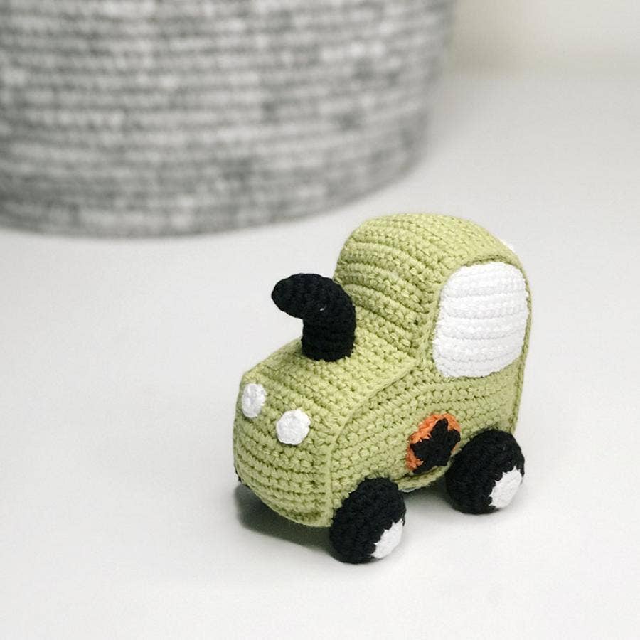 Green Tractor Rattle - Magnolia BabyRattle