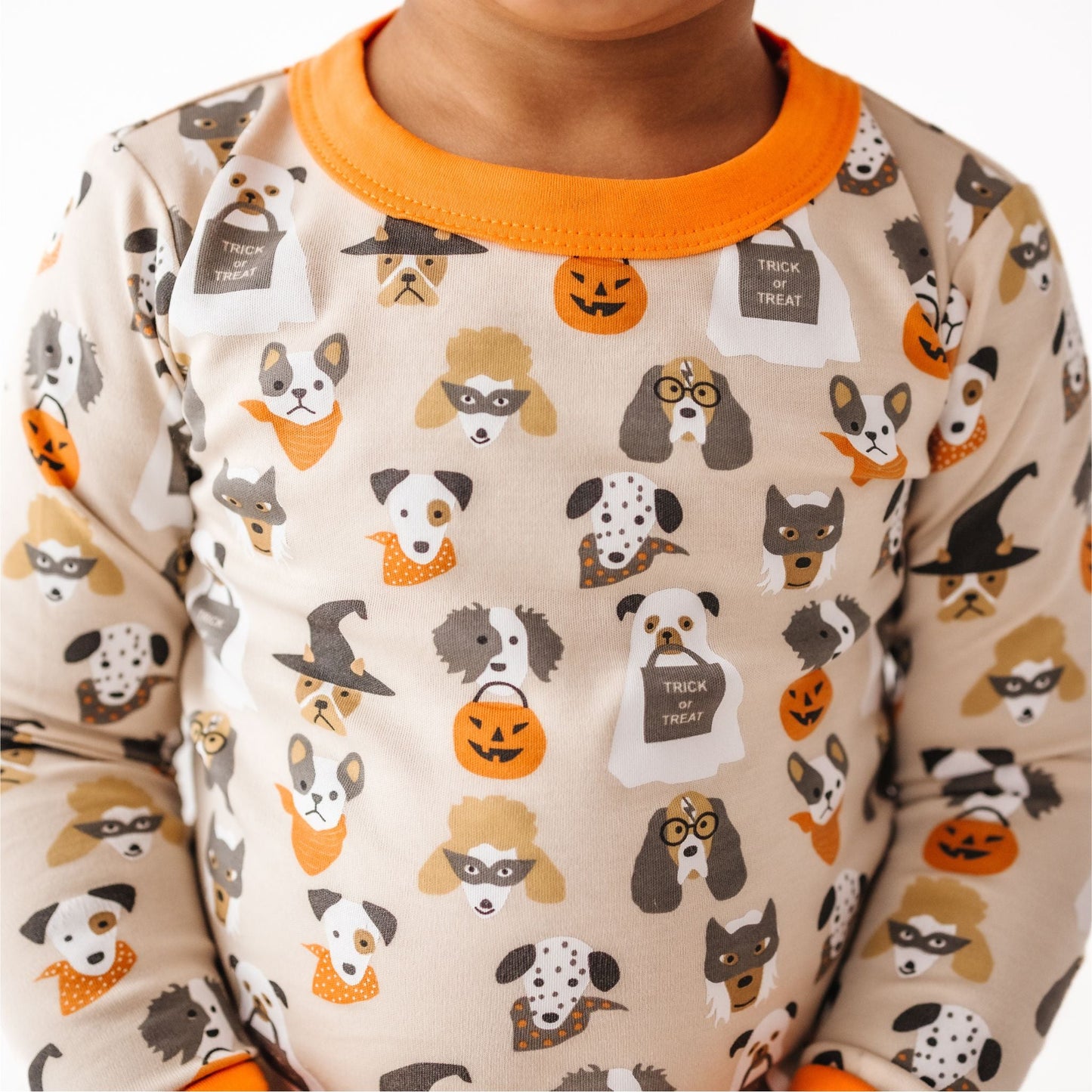 Halloween Hounds Long Pajamas - Driftwood - Magnolia BabyLong Pajamas