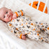 Halloween Hounds Zip Footie - Driftwood - Magnolia BabyFootie