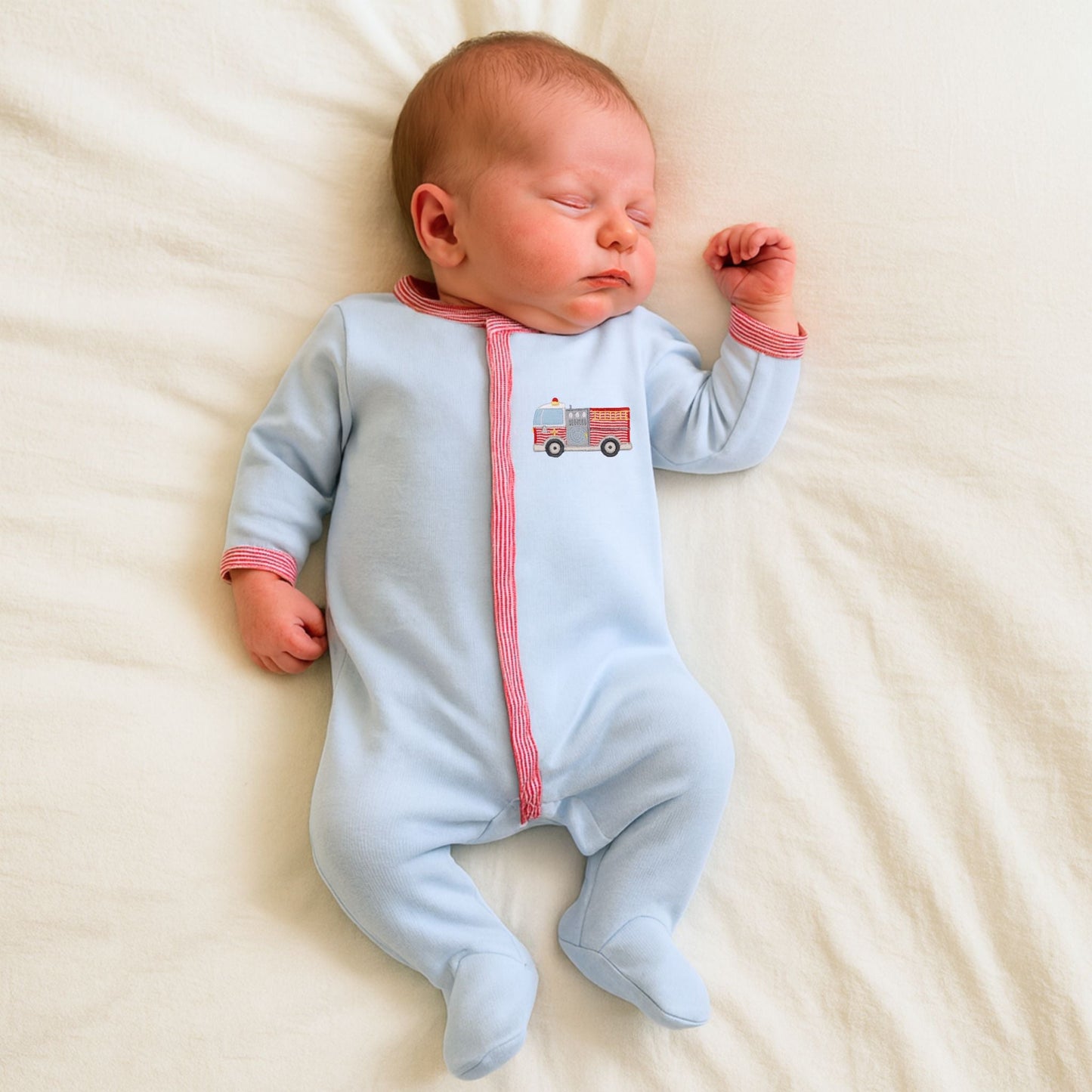 Hero Brigade Applique Footie - Magnolia BabyFootie