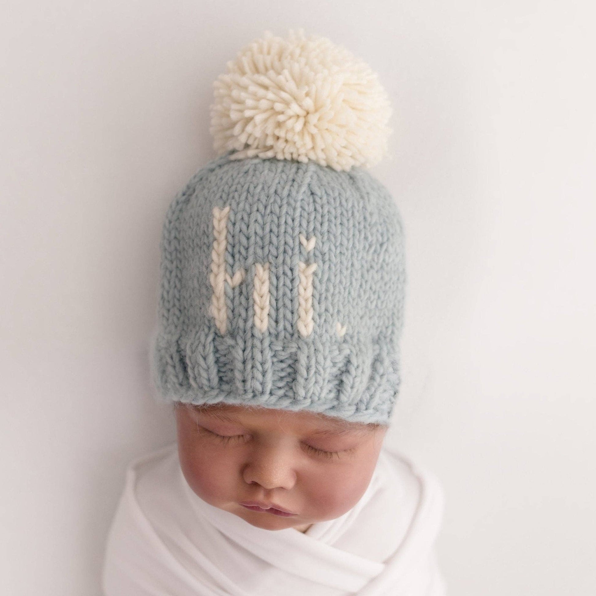 hi. Surf Blue Hand Knit Beanie Hat - Magnolia BabyHat