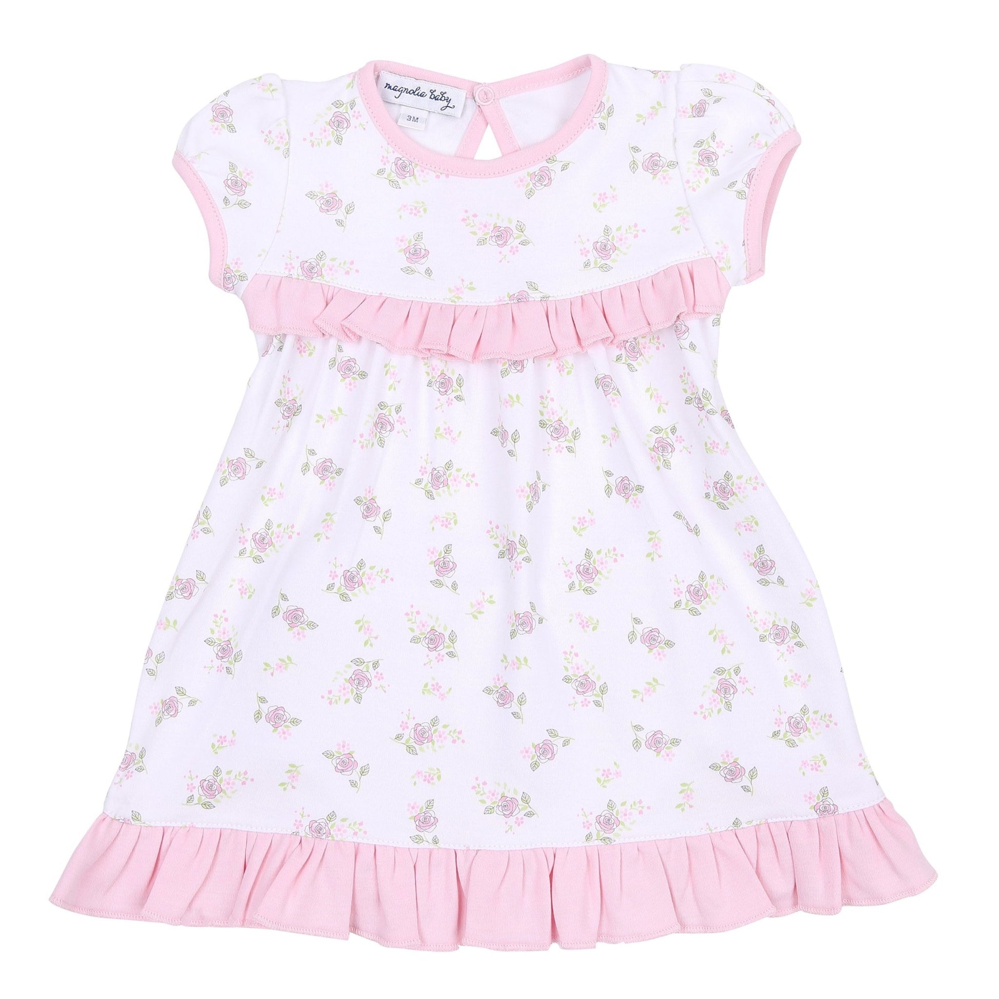 Hope's Rose Print Ruffle Short Sleeve Dress Set - Magnolia BabyDress