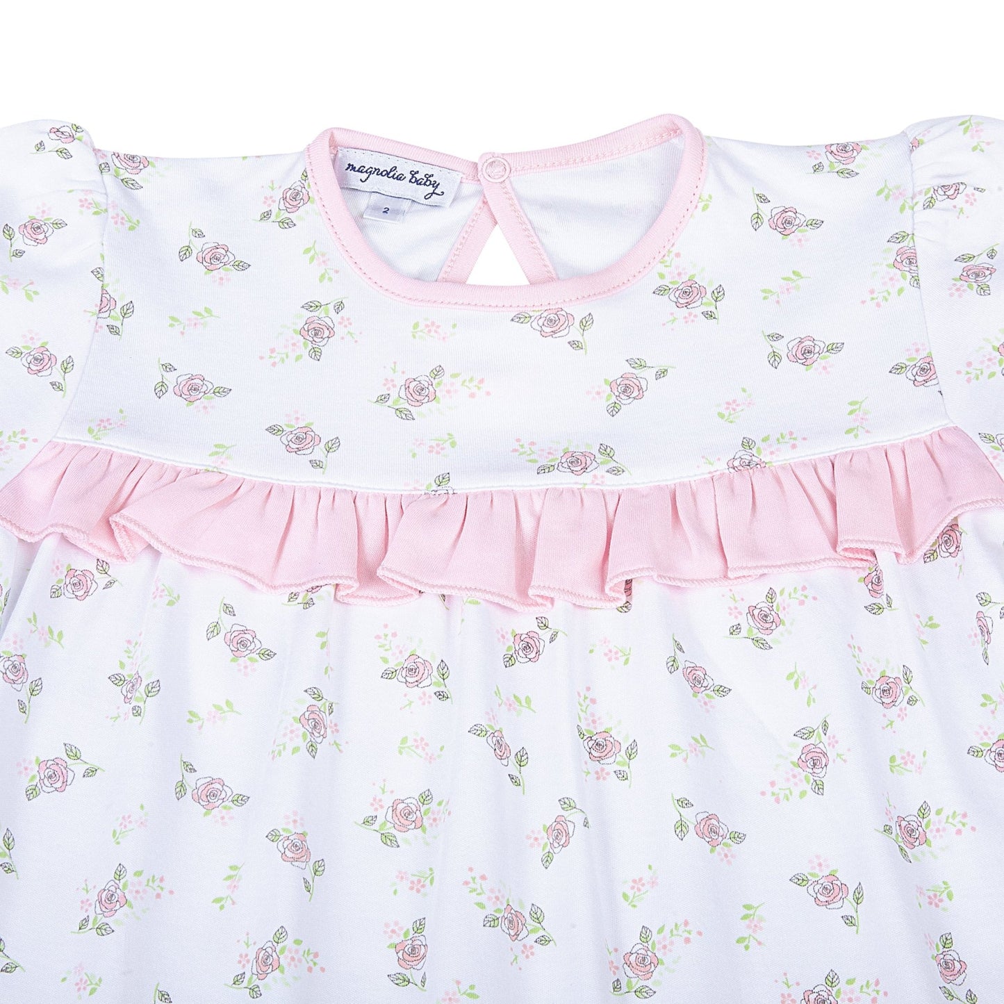 Hope's Rose Print Short Sleeve Dress - Magnolia BabyDress
