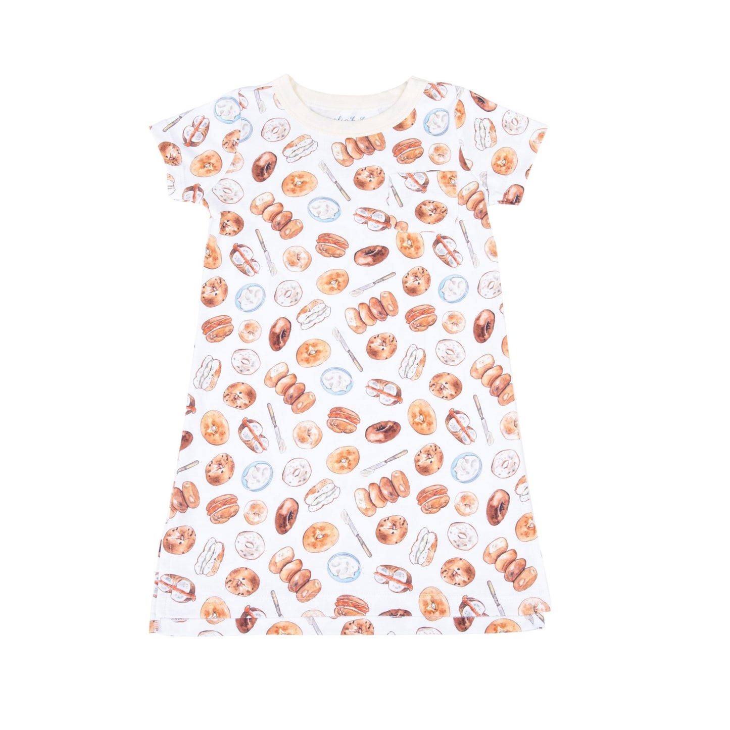 Hot Bagels Short Sleeve Nightdress - Magnolia BabyNightdress
