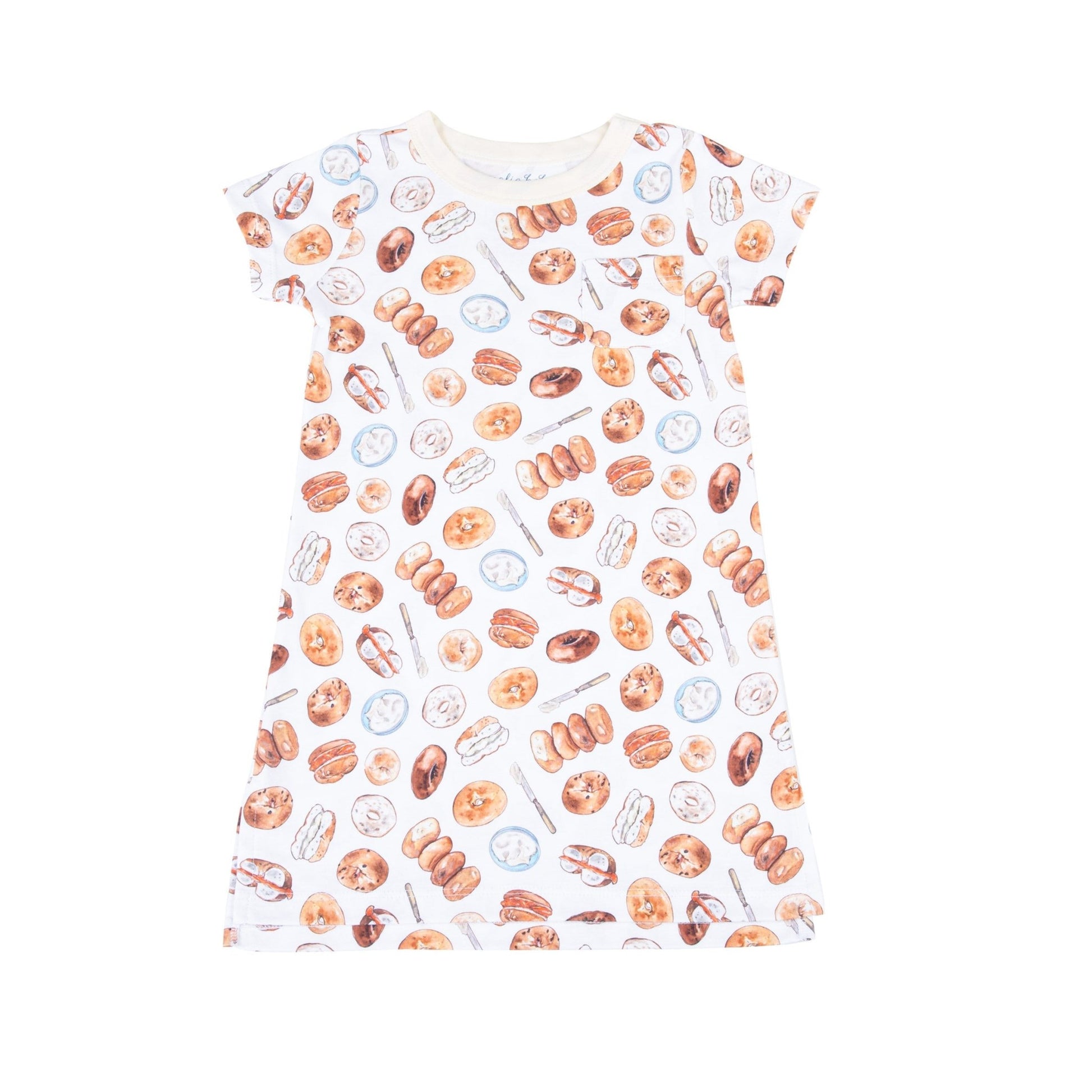 Hot Bagels Short Sleeve Nightdress - Magnolia BabyNightdress