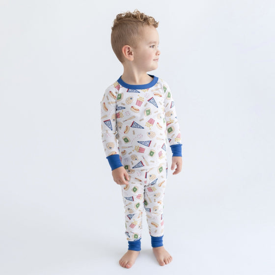 Hurray for Baseball Toddler Long Pajamas - Magnolia BabyLong Pajamas