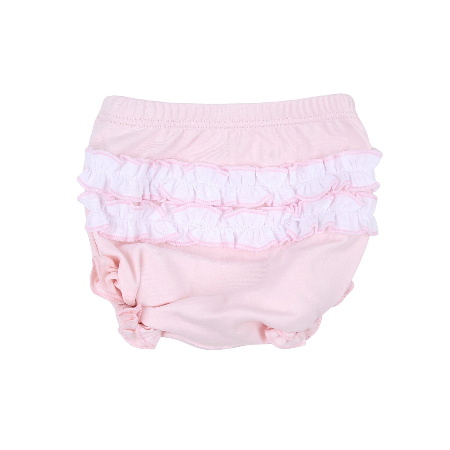 Just Ducky Classics Pink Smocked Ruffle Short Sleeve Diaper Cover Set - Magnolia BabyDiaper Cover