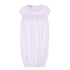 Katie & Kyle Pink Smocked Ruffle Short Sleeve Gathered Gown - Magnolia BabyGown