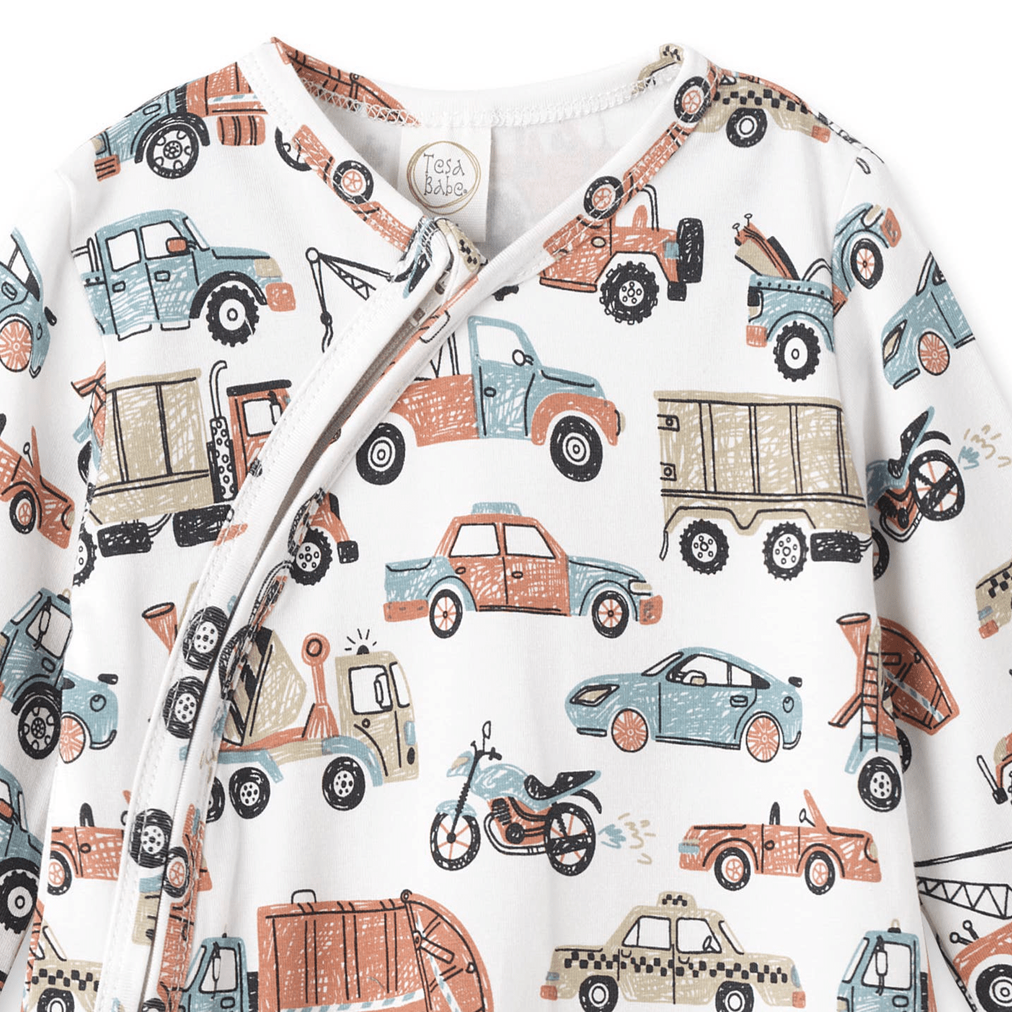 Let's Ride Bamboo Zipper Romper - Magnolia BabyFootie