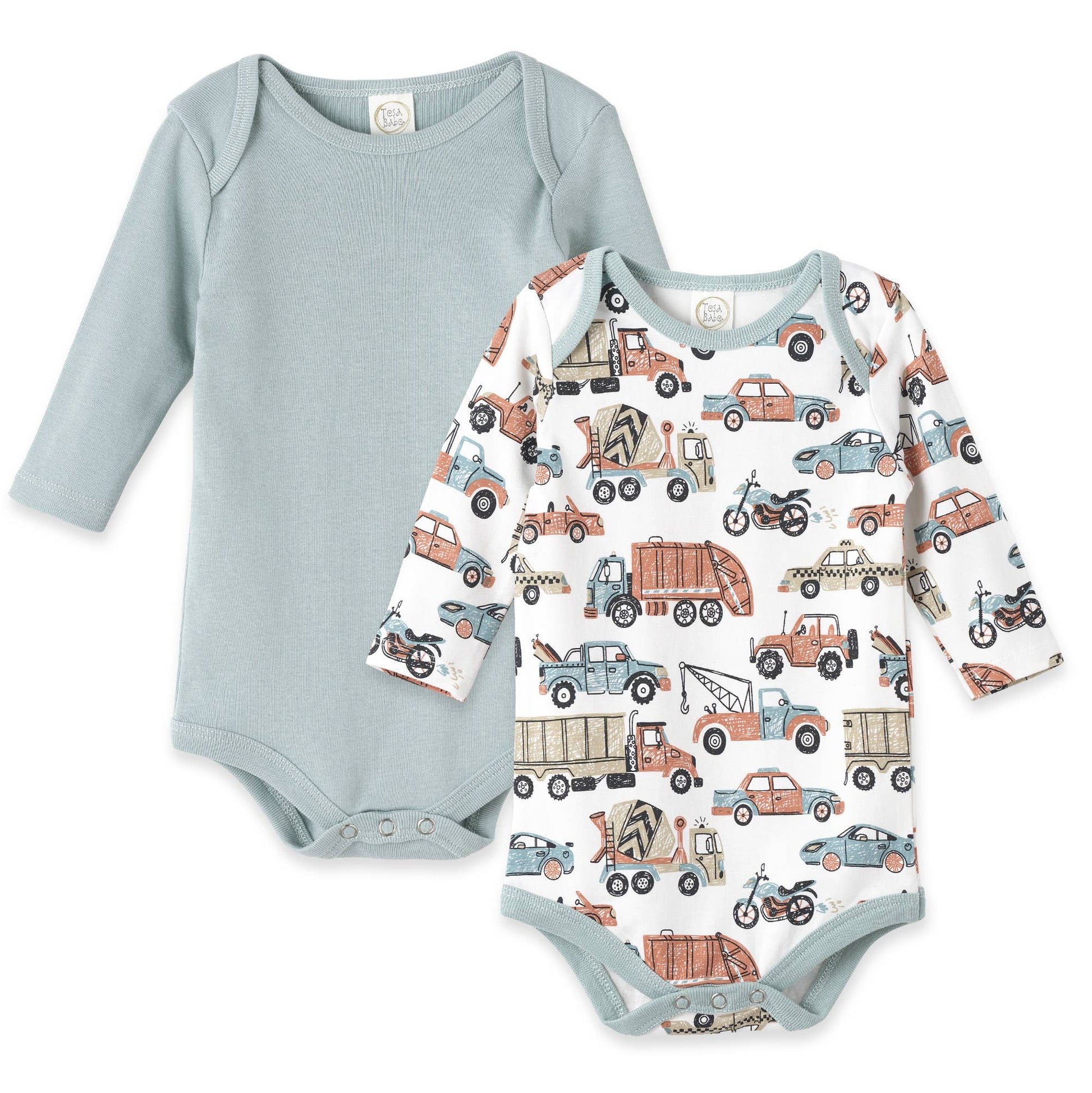 Let's Ride Set Of 2 Onesies - Magnolia BabyBodysuit