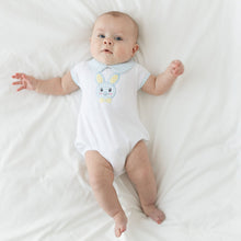 Lil' Bunny Applique Infant/Toddler Collared Bubble - Blue - Magnolia BabyBubble