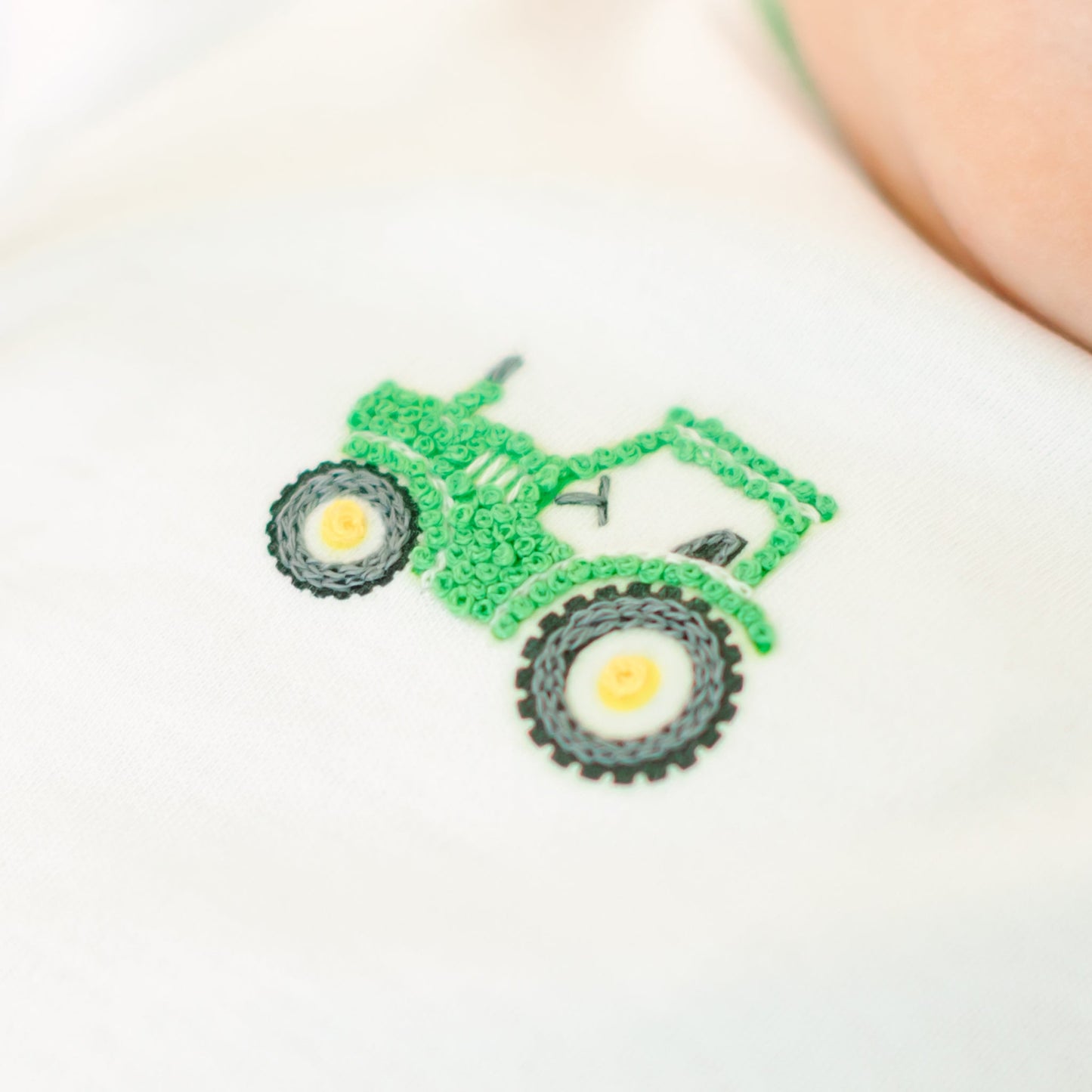 Lil' Green Tractor Embroidered Diaper Cover Set - Magnolia BabyDiaper Cover
