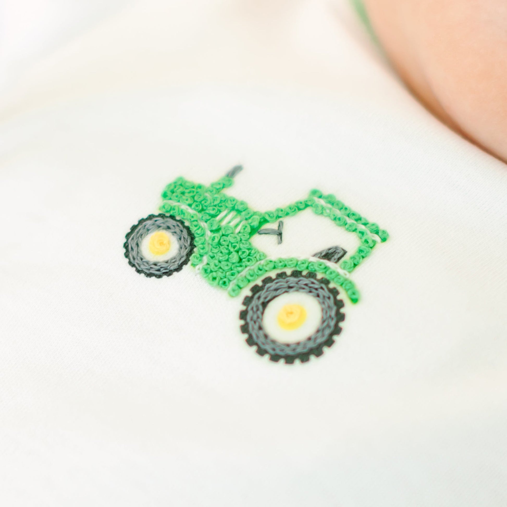 Lil' Green Tractor Embroidered Diaper Cover Set - Magnolia BabyDiaper Cover