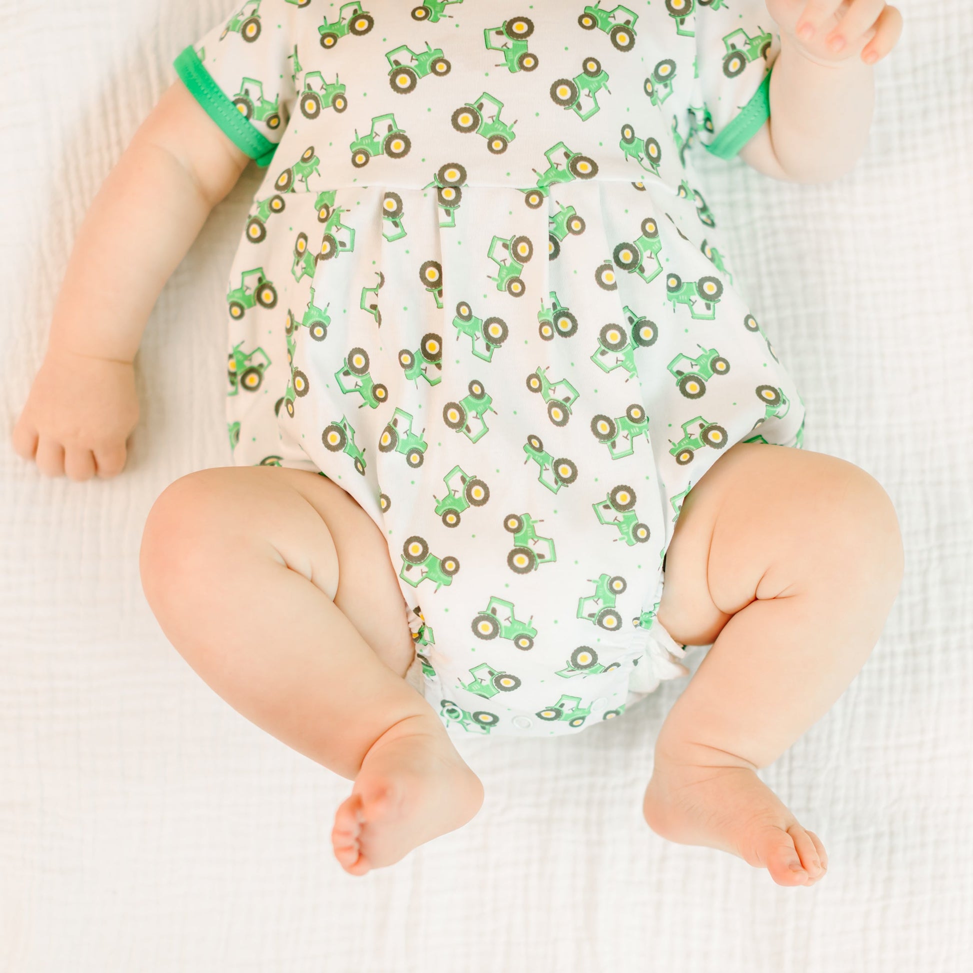 Lil' Green Tractor Print Bubble - Magnolia BabyBubble