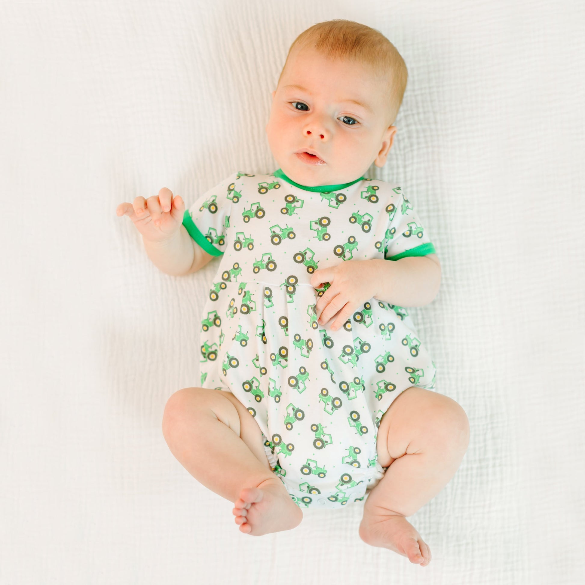 Lil' Green Tractor Print Bubble - Magnolia BabyBubble