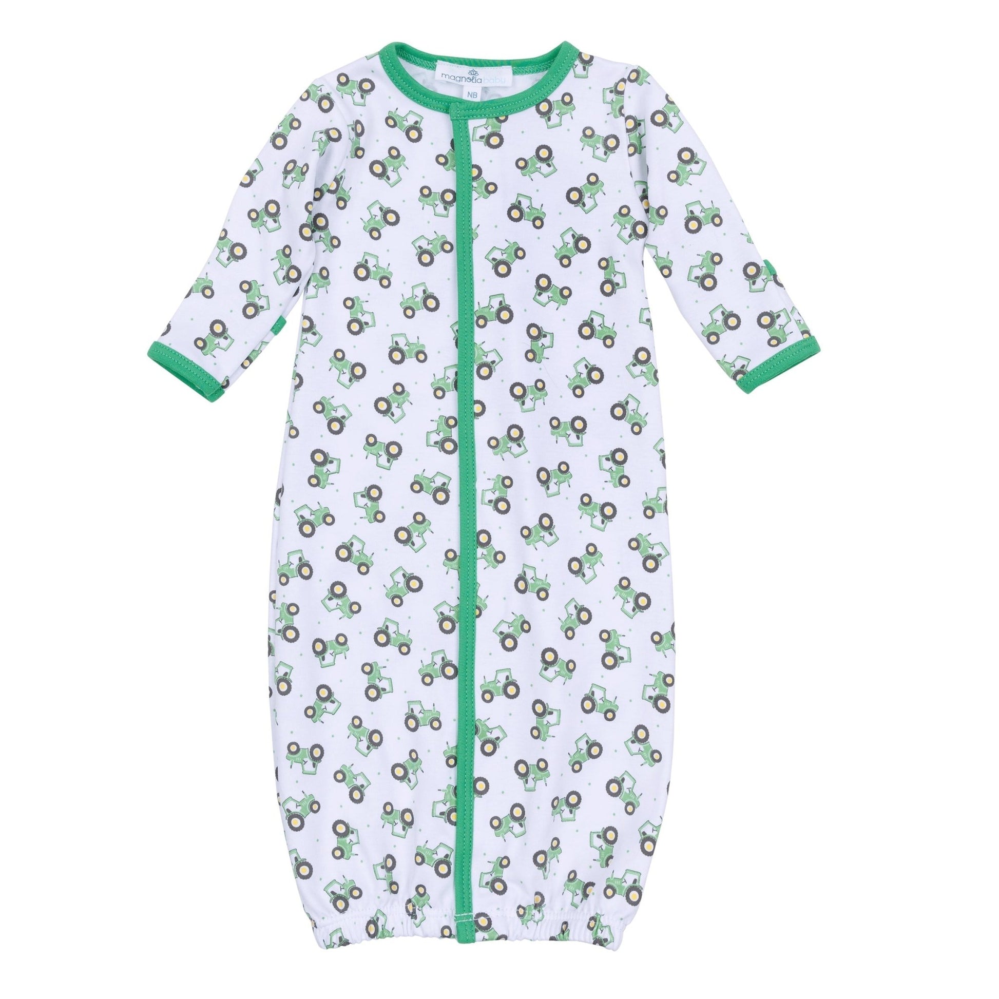Lil' Green Tractor Print Converter - Magnolia BabyConverter Gown