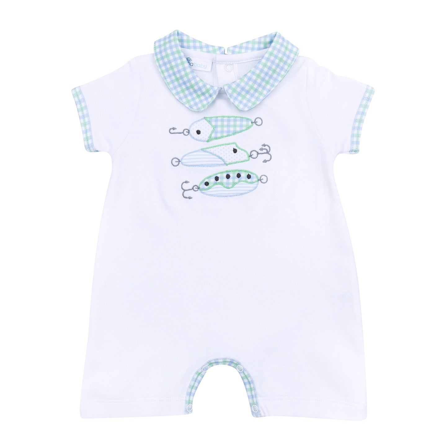 Lil' Lures Applique Collared Short Playsuit - Magnolia BabyShort Playsuit