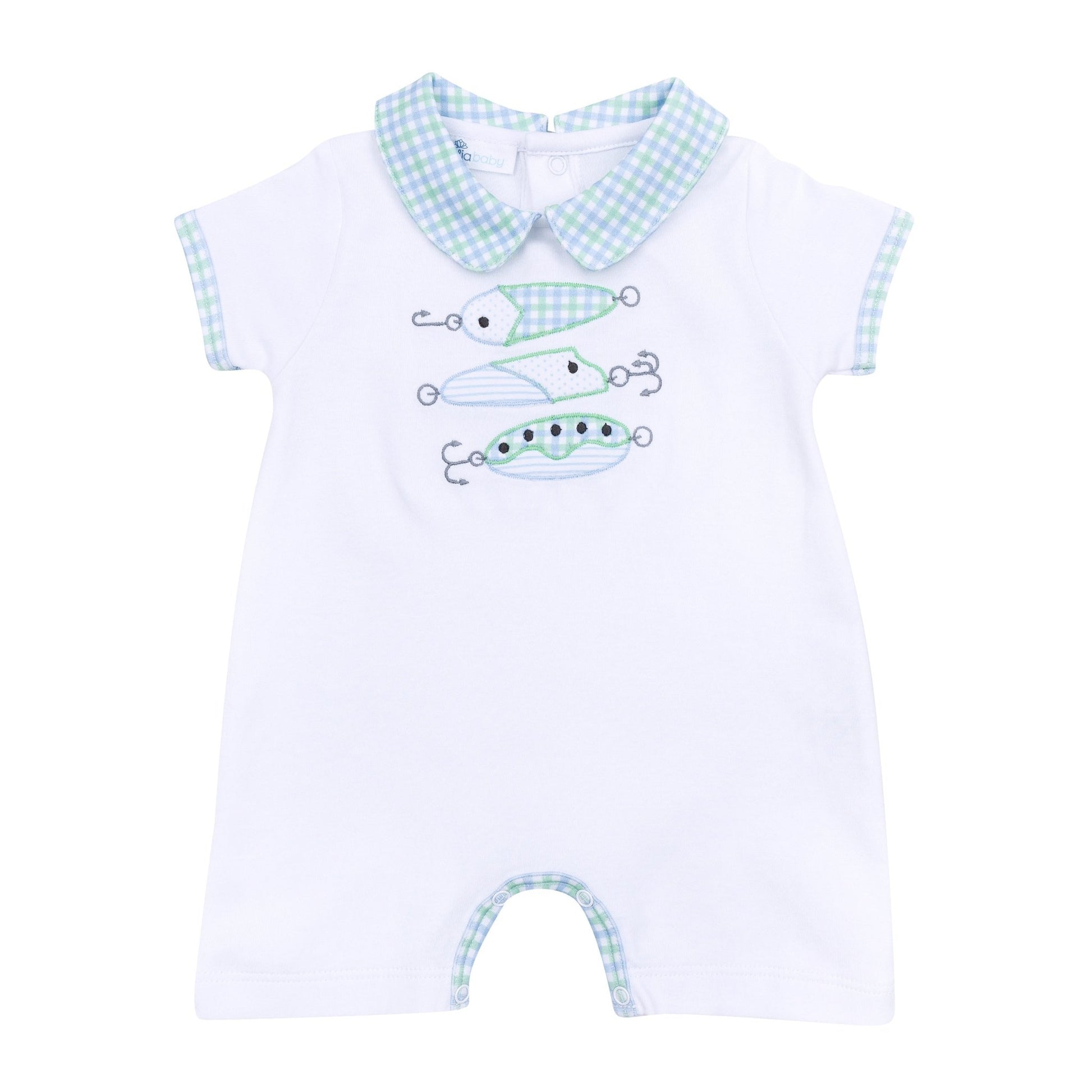 Lil' Lures Applique Collared Short Playsuit - Magnolia BabyShort Playsuit