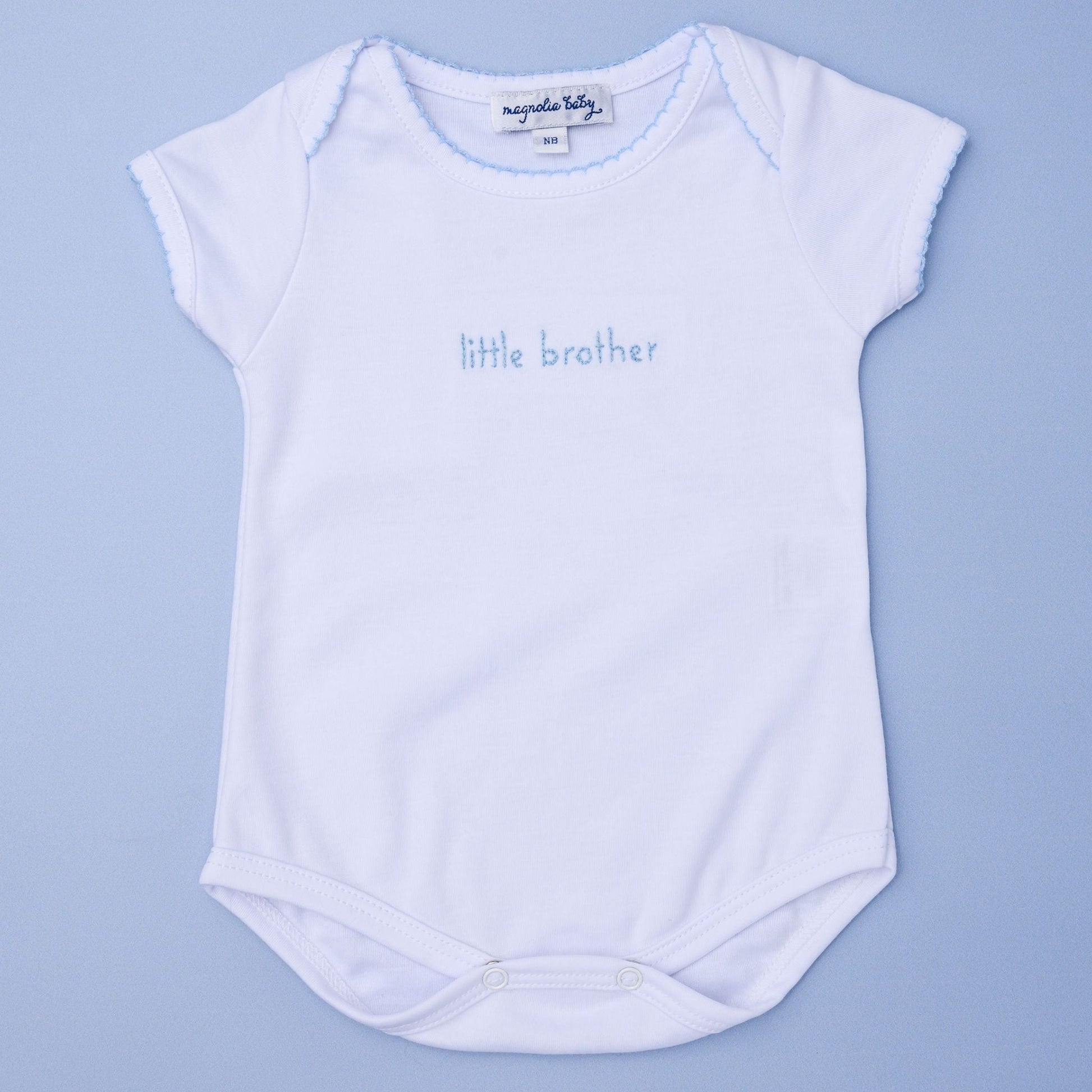 Little Brother Embroidered Bodysuit - Magnolia Baby Bodysuit