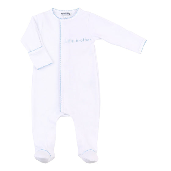Little Brother Embroidered Footie - Magnolia BabyFootie