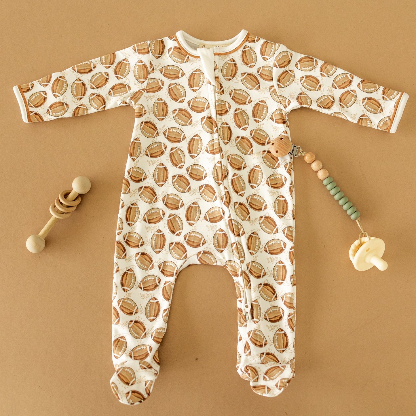 Little Champs Zip Footie - Magnolia BabyFootie