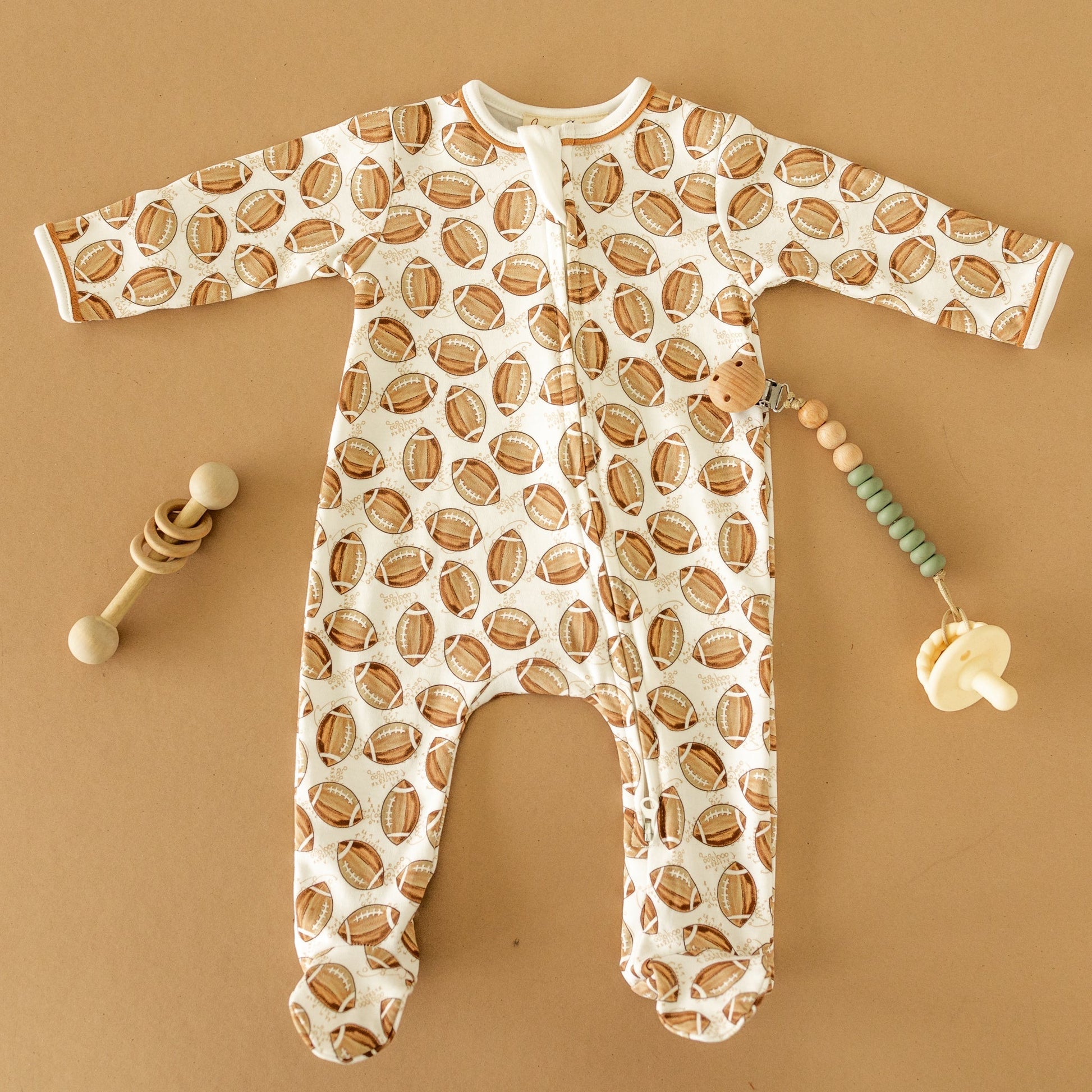 Little Champs Zip Footie - Magnolia BabyFootie